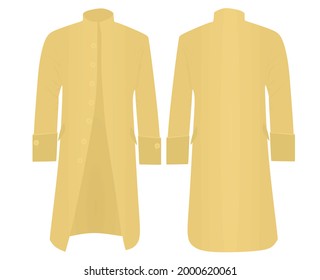 Beige retro coat. vector illustration