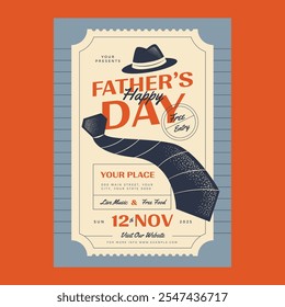 Beige Retro Father's Day Social Media Flyer