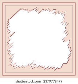 Beige retro photo frame vector design, Torn paper is a picture frame