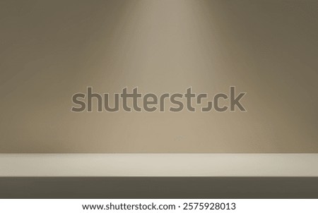 Beige Room with table surface. Product presentation template.