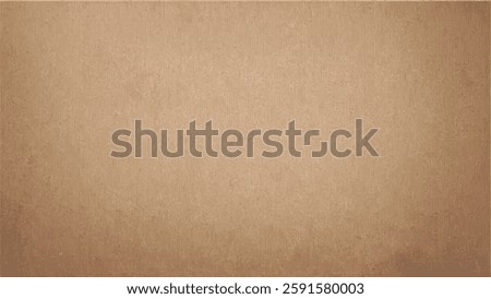 Beige rough carton, old paper sheet, parchment. Background of brown kraft paper or cardboard texture. Vector illustration.