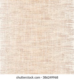 Beige rough texture. Fabric background. Abstract vector.