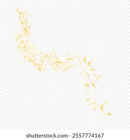 Beige Sakura Tender Vector Transparent Background. Gold Fly Blossom Illustration. Yellow Petal Falling Texture. White Flower Fall Cover. Japanese Lotus Poster.