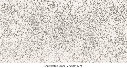Textura gradiente de areia bege. Fundo de ruído granulado. Fundo de areia pontilhado grunge. Papel de parede de sobreposição de partículas de poeira de grão de vetor. Minúsculas manchas de luz, manchas e pontos efeito de pó texturizado