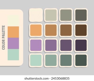 paleta de colores beige sandybrown darkgray silver, coincidencia de colores, colores rgb, muestra de catálogo de colores armoniosos, diseño y idea de edición
