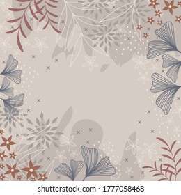 beige scarf with abstract pattern design