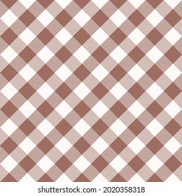 Beige Scotland textile seamless pattern. Fabric texture check tartan plaid. Abstract geometric background for cloth, card, fabric. Monochrome graphic repeating design. Modern squared ornament.