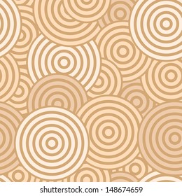 Beige seamless with concentric circles