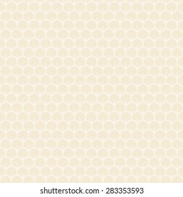 Beige seamless curly pattern. Vector repeating texture. Stylish background.