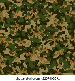 Beige Seamless Fashion Graphic Wrapping. Khaki Repeated Modern Graphic Wallpaper. Autumn Seamless War Vector Clouds. Green Camouflage Seamless Pattern. Camouflage Seamless Camoflage