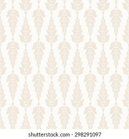 Beige seamless floral pattern. Vintage vector background.
