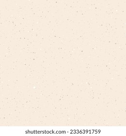 Beige seamless grain paper texture. Vintage ecru background with dot, speckles, specks, flecks and particles. Craft repeating wallpaper. Natural cream grunge surface background. Vector