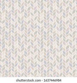 Beige seamless pattern of braids, endless texture, stylized sweater fabric. Texture for web, print, wallpaper, fall winter fashion, textile design, website background, holiday home decor