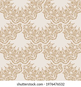 Beige seamless pattern with decorative ornaments. Good for clothing and textiles. Vector 