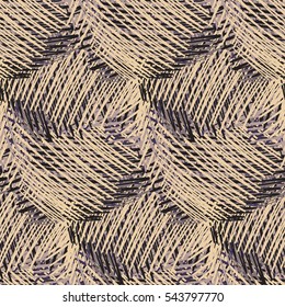 Beige  seamless pattern in doodle style. Shaded background. Hand-drawn illustration. Vector