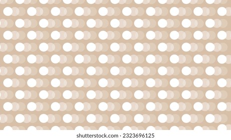Beige seamless pattern with white circles