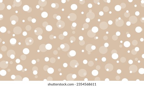 Patrón ininterrumpido beige con gotas blancas