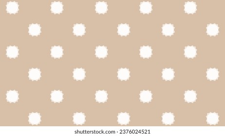 Beige nahtlose Muster mit weißer Figur