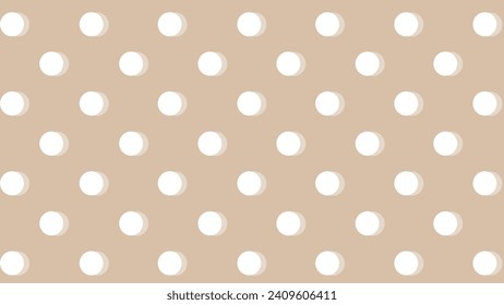 Beige seamless pattern with white polka dot