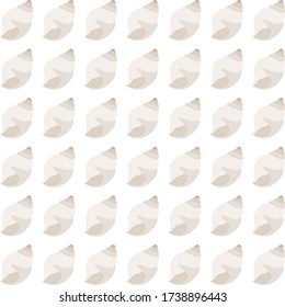 Beige seashell simple minimalistic vector pattern