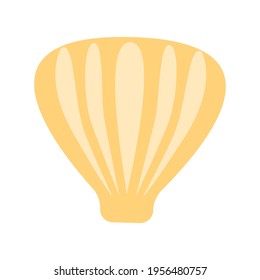Beige shell. Isolated on a white background. Vector illustration