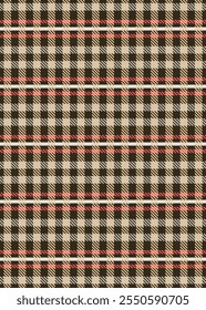 Beige Schäfer-Check-Muster, Tartan-Check-Muster nahtlose Hintergrund Illustration Vektordaten