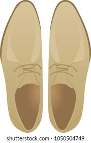 Beige shoes. vector illustration