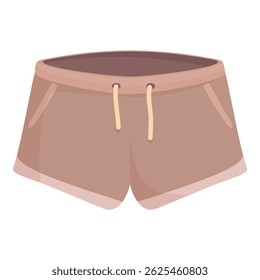 Beige shorts with pockets and a drawstring are perfect for a casual and comfortable look