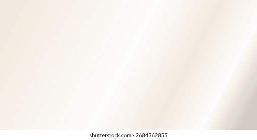 Fondo simple de seda beige. Fondo de gradiente metálico pálido. Fondo de pantalla liso suave simple. Superposición diagonal de Boda. Vector pearl cream diseño minimalista con taupe, color nude y líneas marrones.