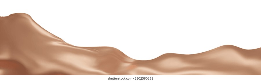 Beige silk textile fabric flag background with copy space. Smooth elegant gold Satin for grand opening ceremony. Gold curtain. 3d vector illustration.