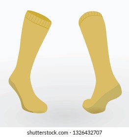 Beige socks. vector illustration