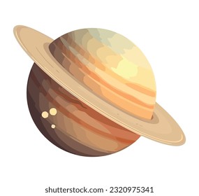 beige space outer planet icon isolated