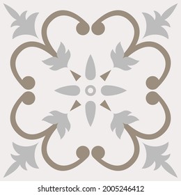 Beige Spanische Tile - Vektorgrafik zum Ziergebrauch - Talavera Tile Design