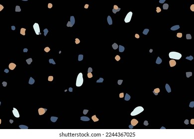 Beige Spot Splatter. Carnaval Ink Texture. Vector Dot. Abstract Vintage Icon. Pastel Cute Bubble. Happy Background. Snow Bright Drawn. Seamless Random Art. Small Color Dot. Confetti Polka Pattern.