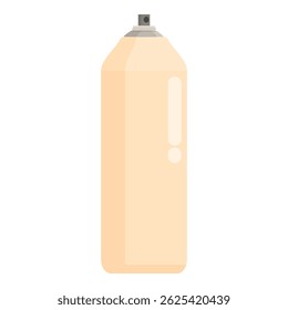 Beige spray paint can standing up is depicted in this illustration