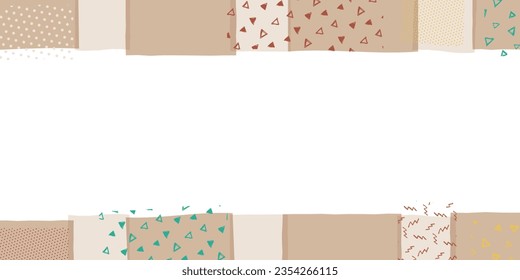 Beige Square and Abstract Frame, Banner
