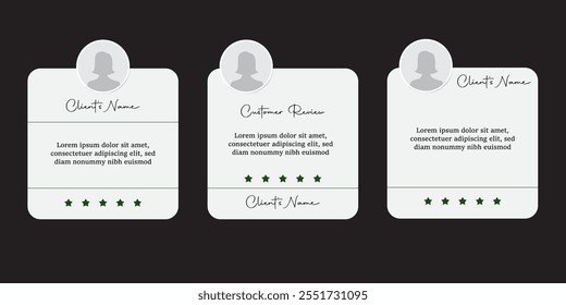 Vetor quadrado bege para revisões, modelo de mídia social com bolhas de fala, classificações de estrelas e ícones de feedback do usuário. Ideal para promover depoimentos de clientes.