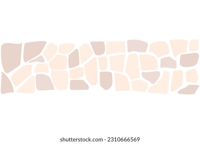 Camino de piedra beige. El diseño del paisaje de los jardines. Vector.
