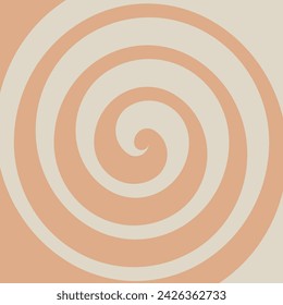 Beige striped spiral background. Swirl geometric elements for your project.