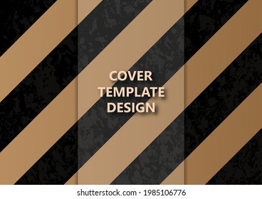 Beige stripes on a black background. Striped diagonal pattern for printing on fabric, paper, wrapping, scrapbooking, websites. Vector illustration