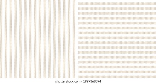 Beige stripes pattern vector. Herringbone textured seamless light backgrounds set for spring summer autumn winter wallpaper, shirt, dress, blouse, shorts, other modern fashion fabric design.