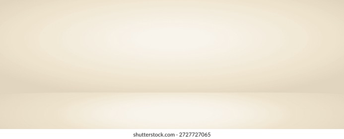 Fondo de estudio beige. Bolsa de limbo para presentación de productos. Moderno Anuncio con espacio vacío para texto publicitario. Ilustración vectorial