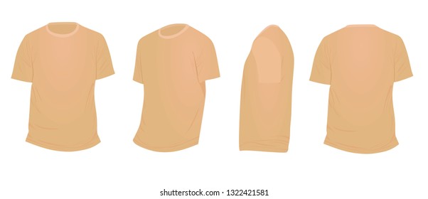 Beige t shirt. vector illustration