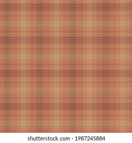 Beige and taupe plaid. Tartan pattern close-up for textile, paper and other prints.