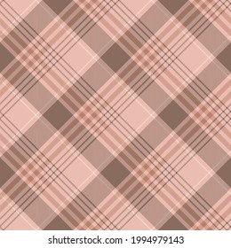 Beige and taupe striped plaid. Pattern close-up for textile, paper and other prints.