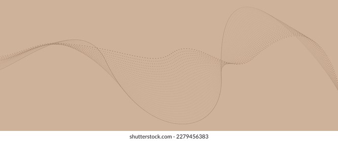 Beige template with brown and gray wavy lines