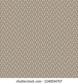 Beige textile fabric. Chevron pattern. Decorative geometric background. Vector illustration.