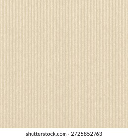 Beige, dicke, gewellte oder gerippte Papierbahn. Textur aus Craft-Pappe. Gestreifte Pappe. Kartonhintergrund. Abstrakter Vektor nahtlos.