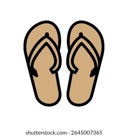 Beige thong sandals present footwear closeup flat seamless style design