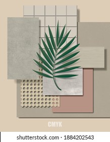 Beige tone simple and neat layout